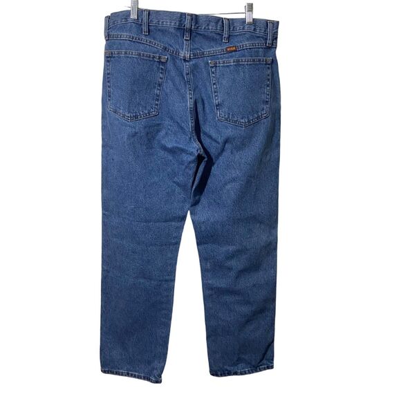 Rustler Men's Straight Jeans 36x30 Blue Denim Jeans Western Farmer‎ Cowboy Work - Picture 2 of 7